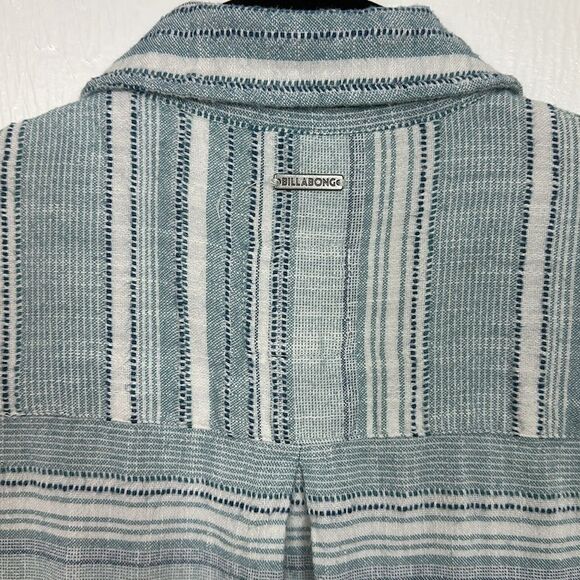 BILLABONG Easy Movin 2 Button Down Shirt Top In Deja Blue Size S - Picture 8 of 14